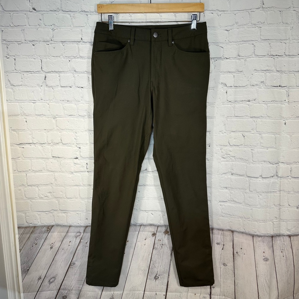 Lululemon ABC Pant Slim Fit 28 Dark Olive Green Mens Trousers